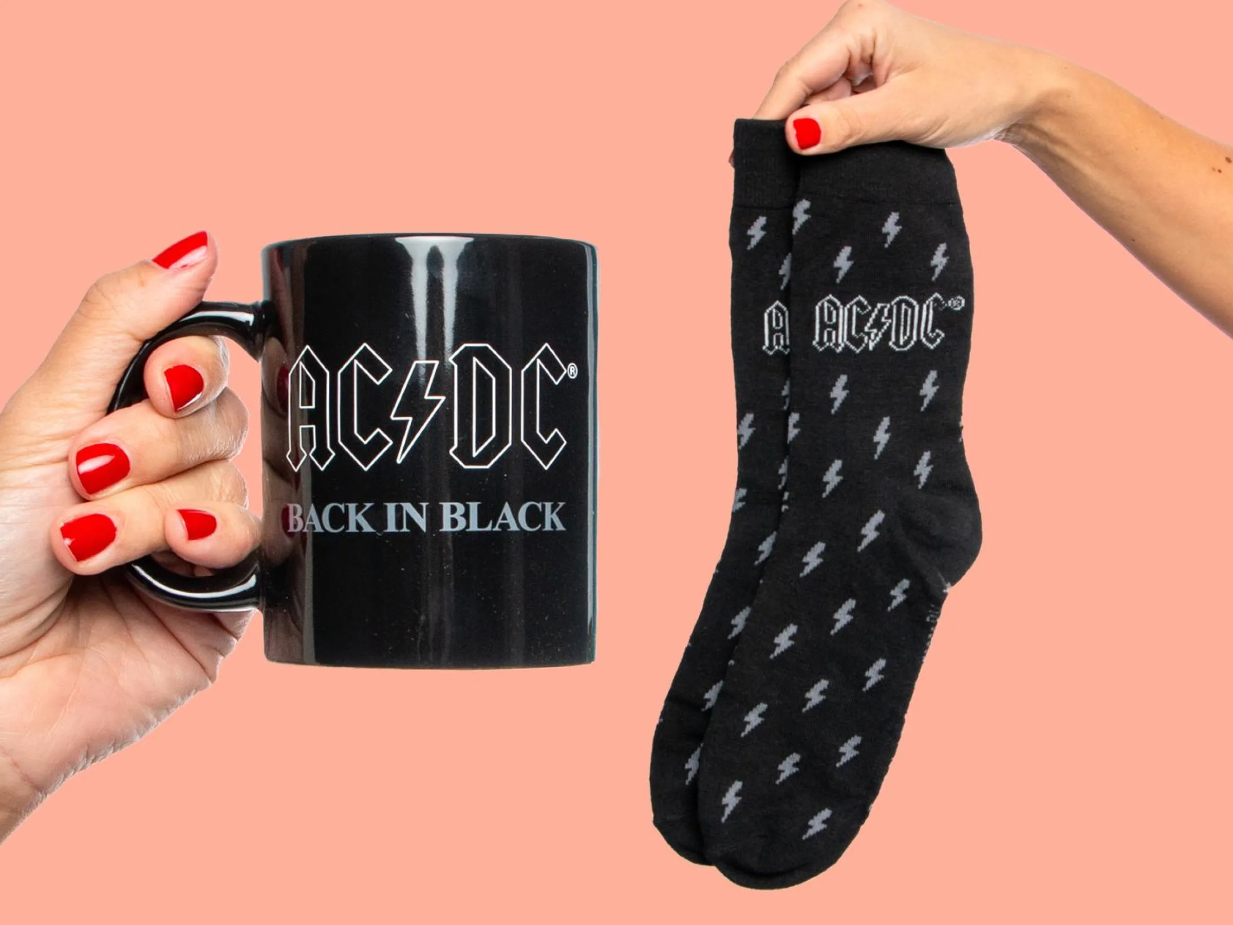 AC/DC Mugg & Strumpor Presentset