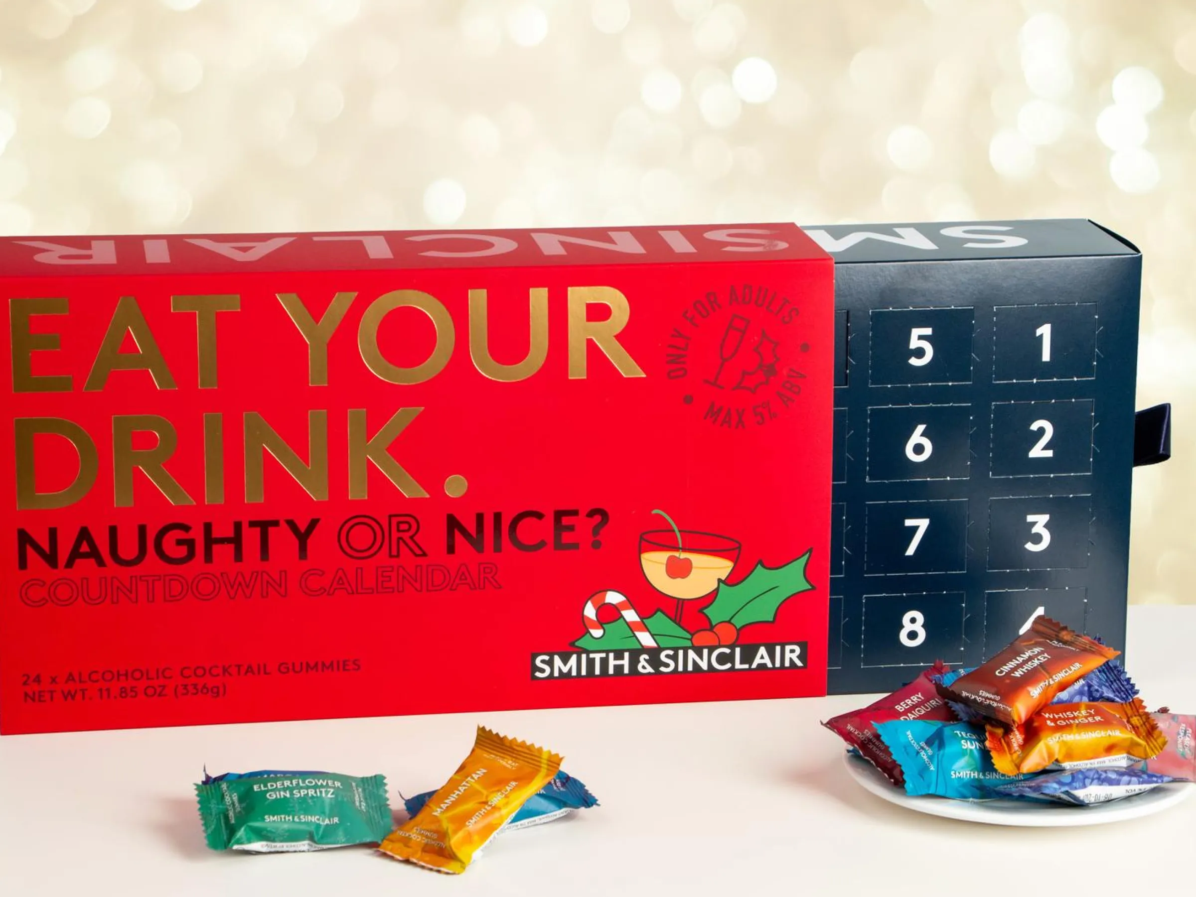 Adventskalender med Cocktailgodis för Vuxna - Smith & Sinclair