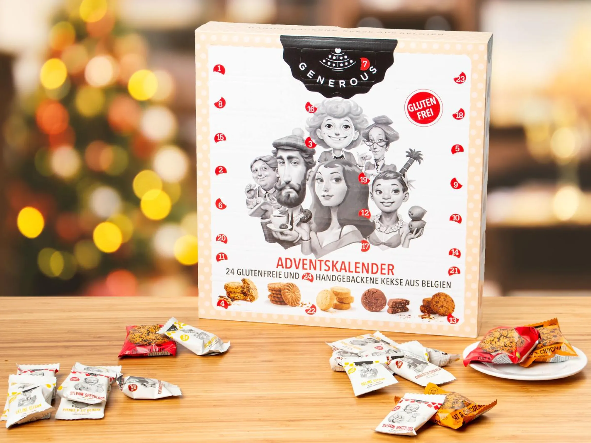 Adventskalender med Glutenfria Kakor från Generous