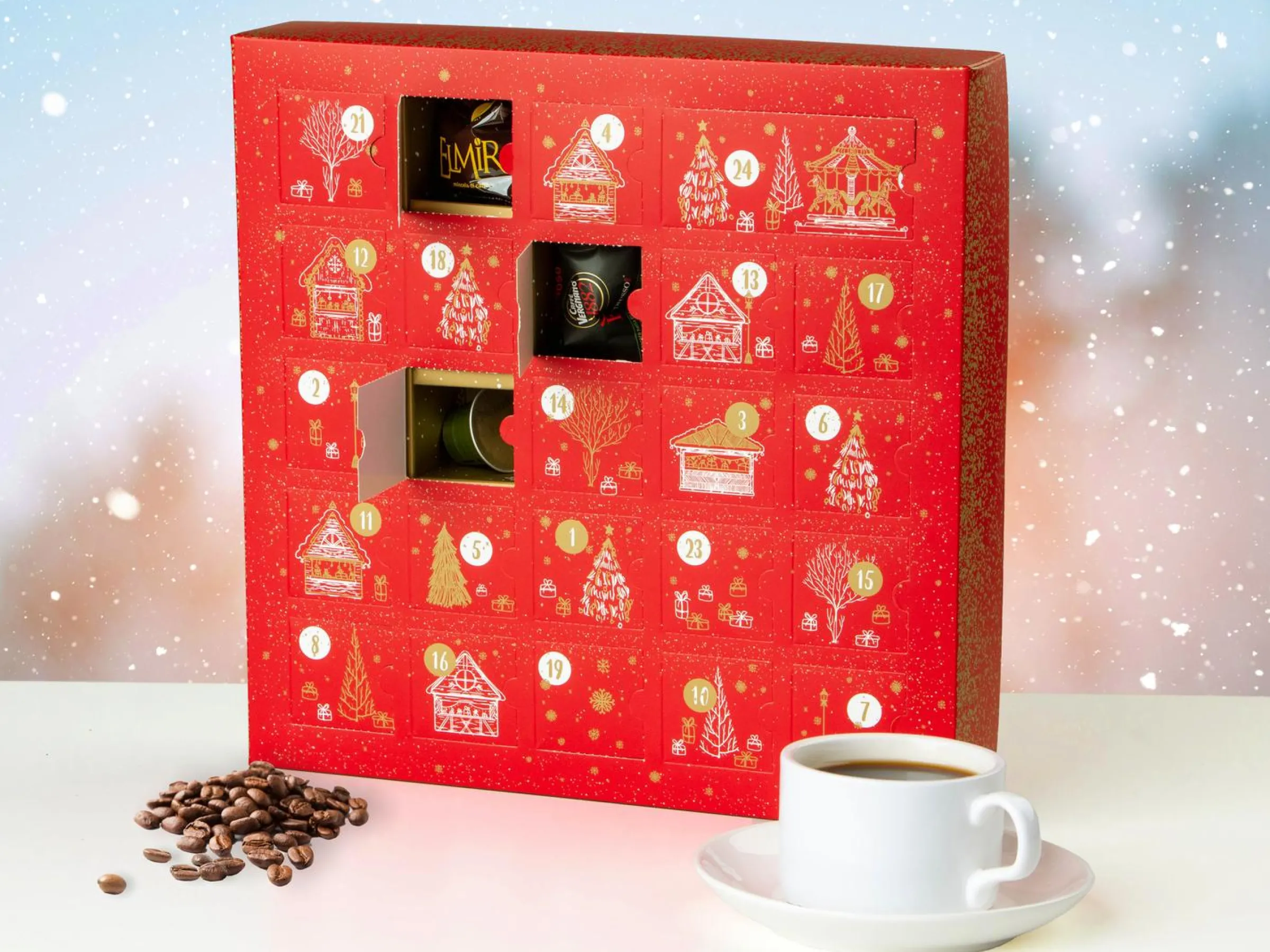 Adventskalender med Kaffekapslar