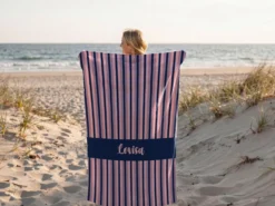 Badlakan med Egen Text - Randig Design