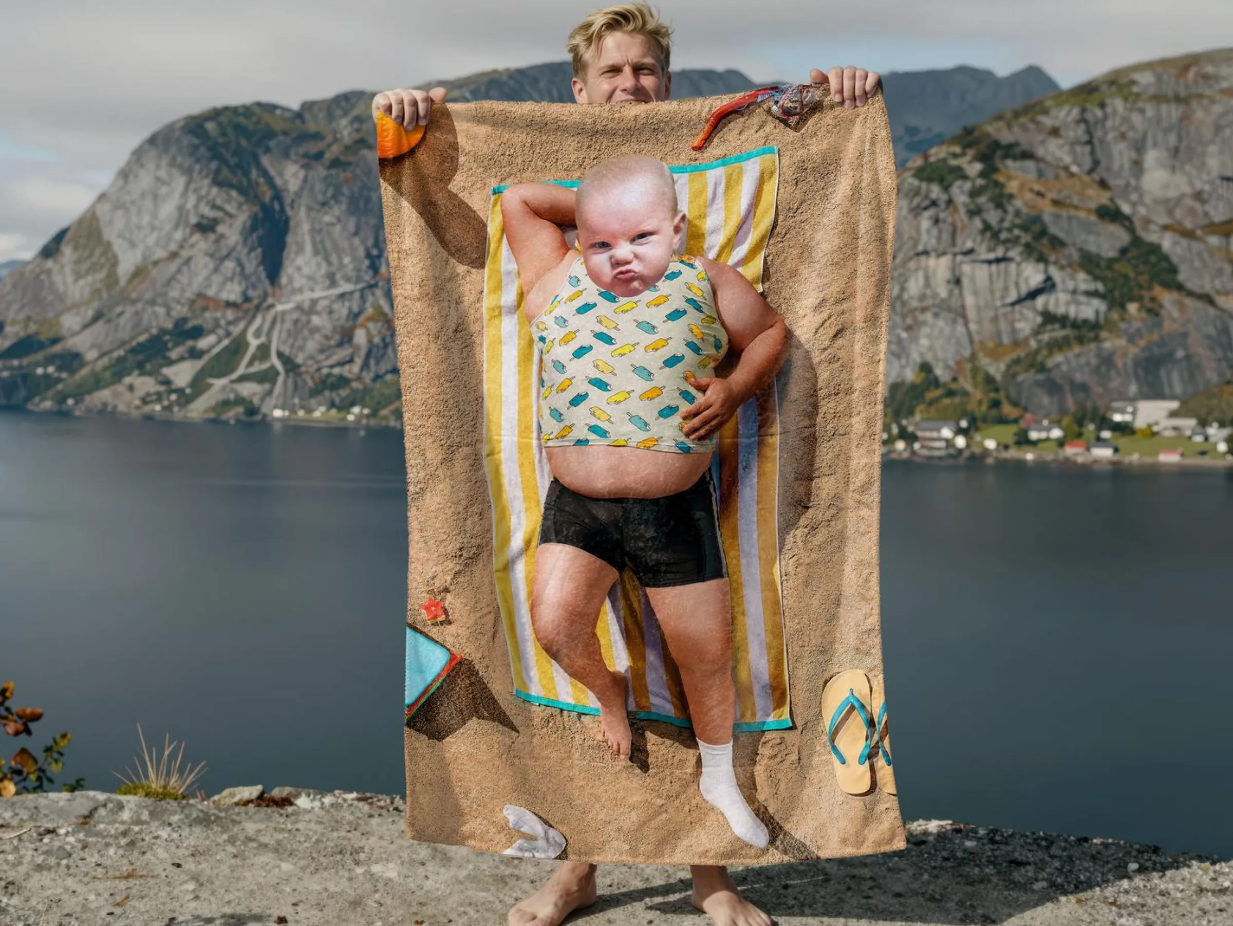 Badlakan med Eget Foto - Roligt Tryck
