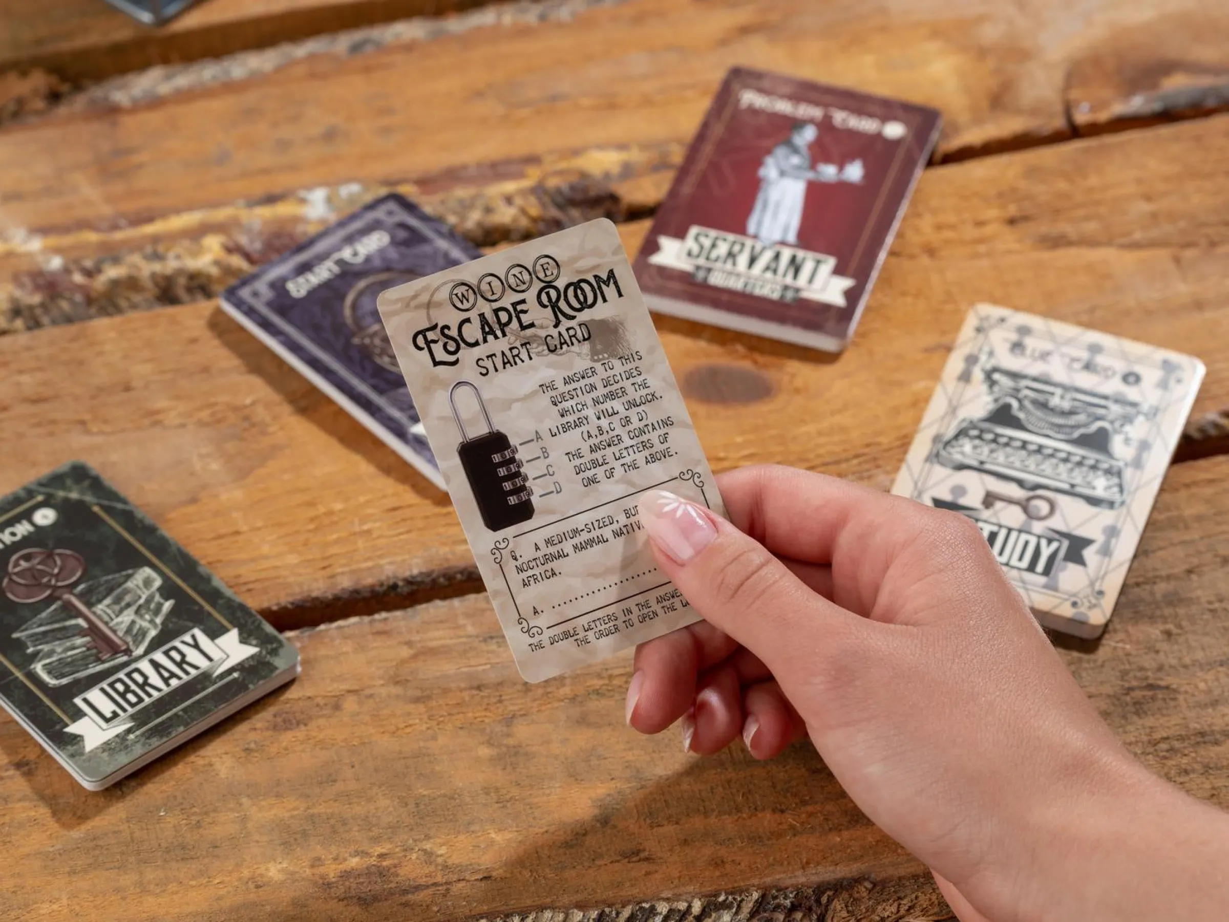 Escape Room-spel för Vinflaska