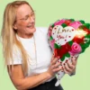 Folieballong Blomsterbukett I Love You