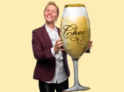 Folieballong Champagneglas