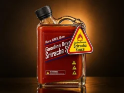 Gas tank sriracha hot sauce - Thoughtfully