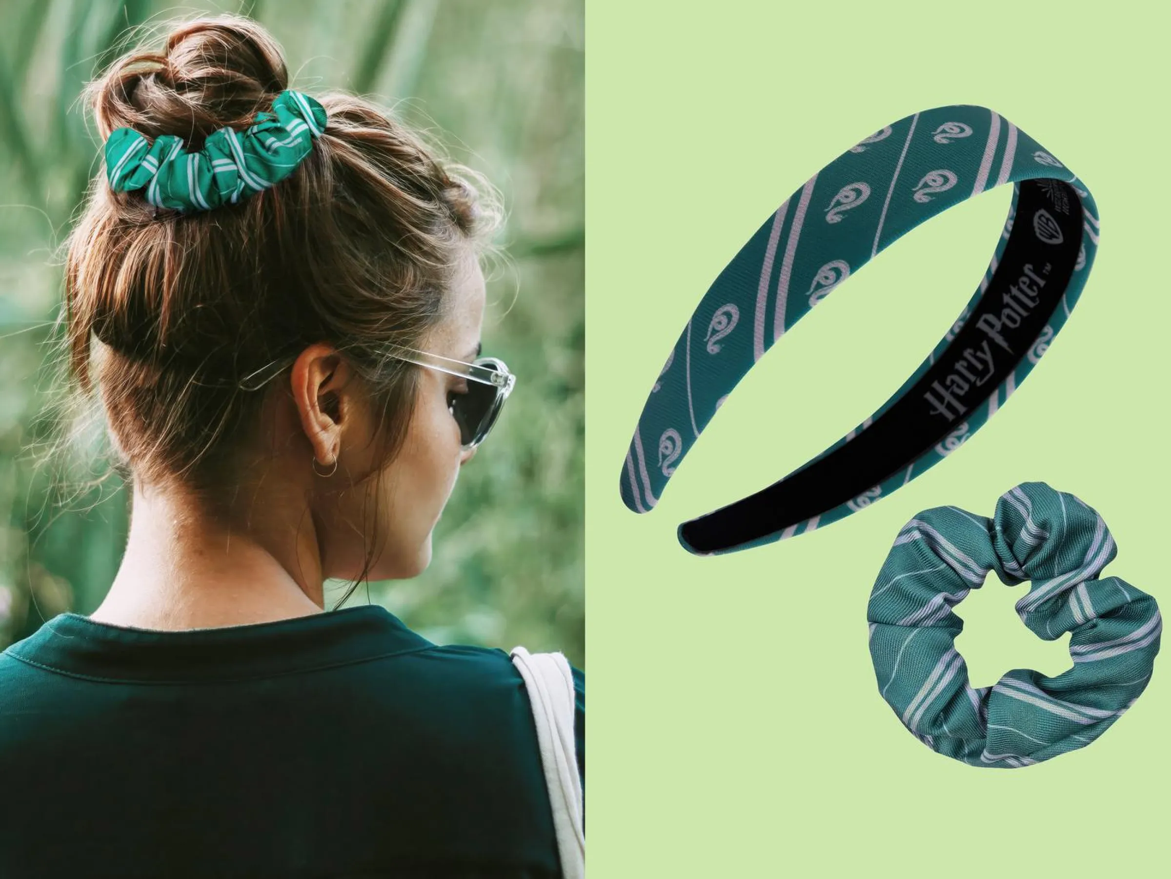 Harry Potter diadem och scrunchy - Slytherin