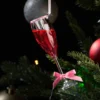 Julgranspynt Rosa Champagneglas