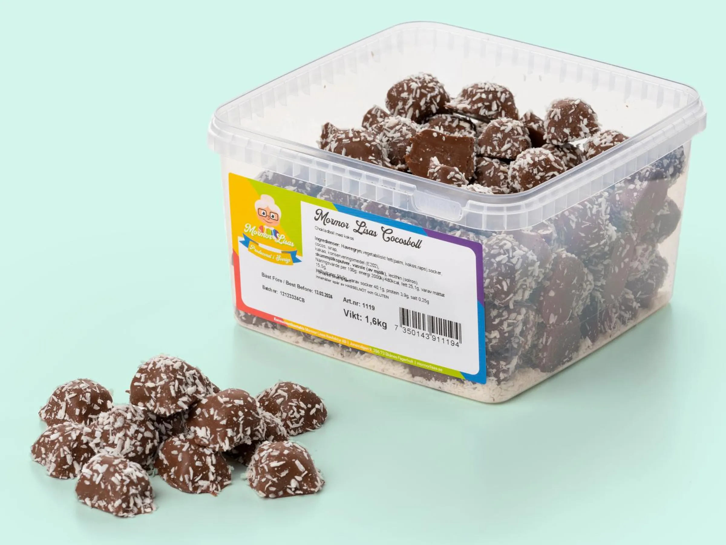 Mormor Lisas Cocosboll Lösgodis 1,6 kg