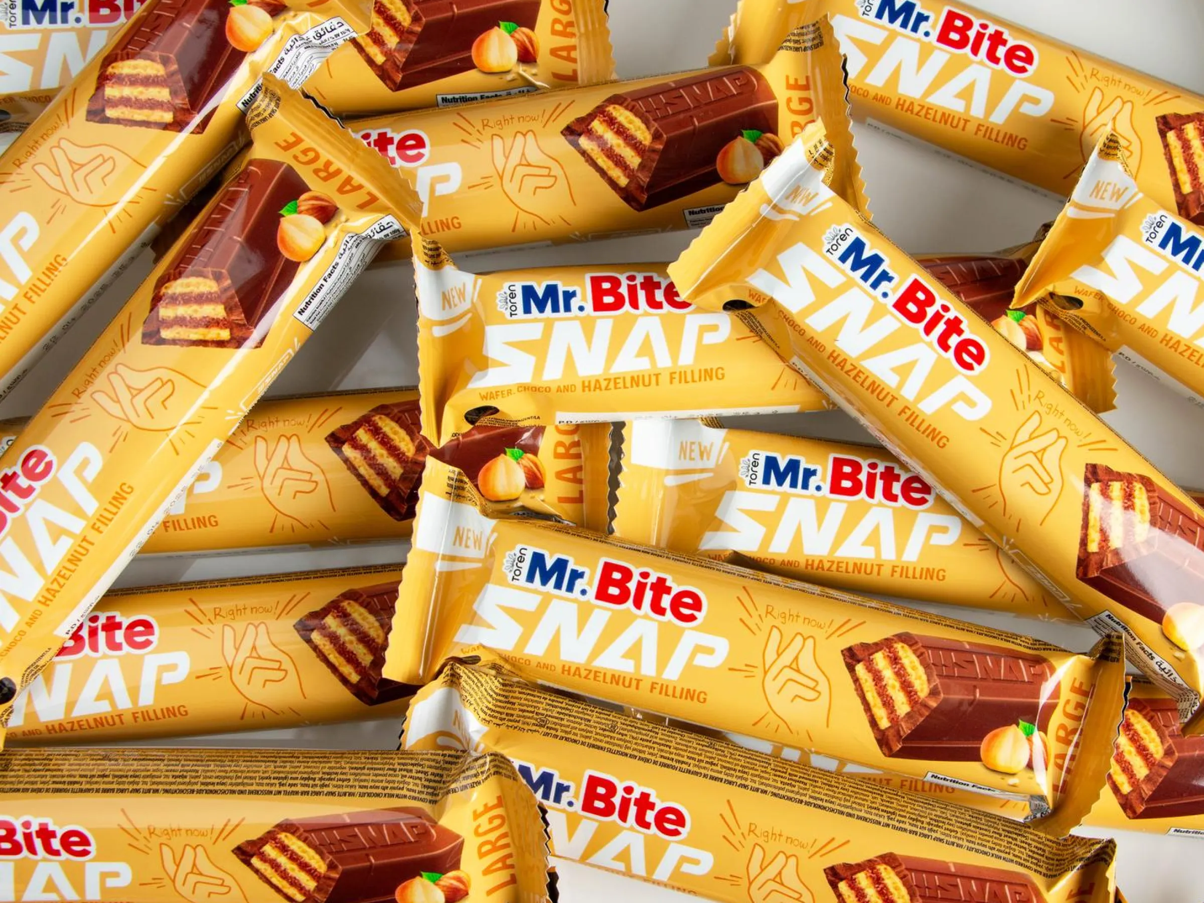 Mr. Bite Snap Chokladbars med Hasselnötsfyllning 24-pack