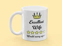 Mugg med Tryck - Excellent Wife