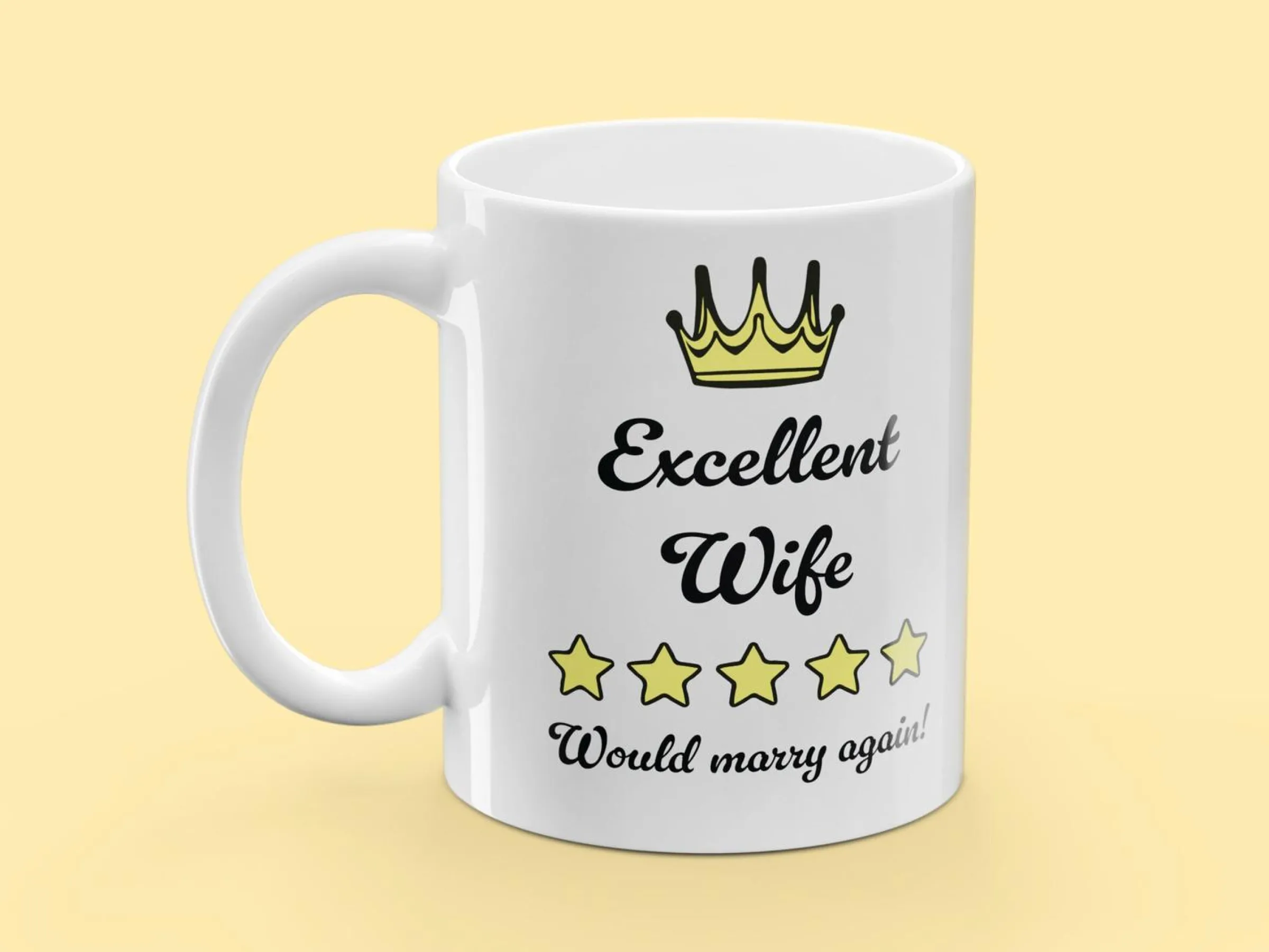 Mugg med Tryck - Excellent Wife