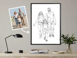 Personlig poster med line art