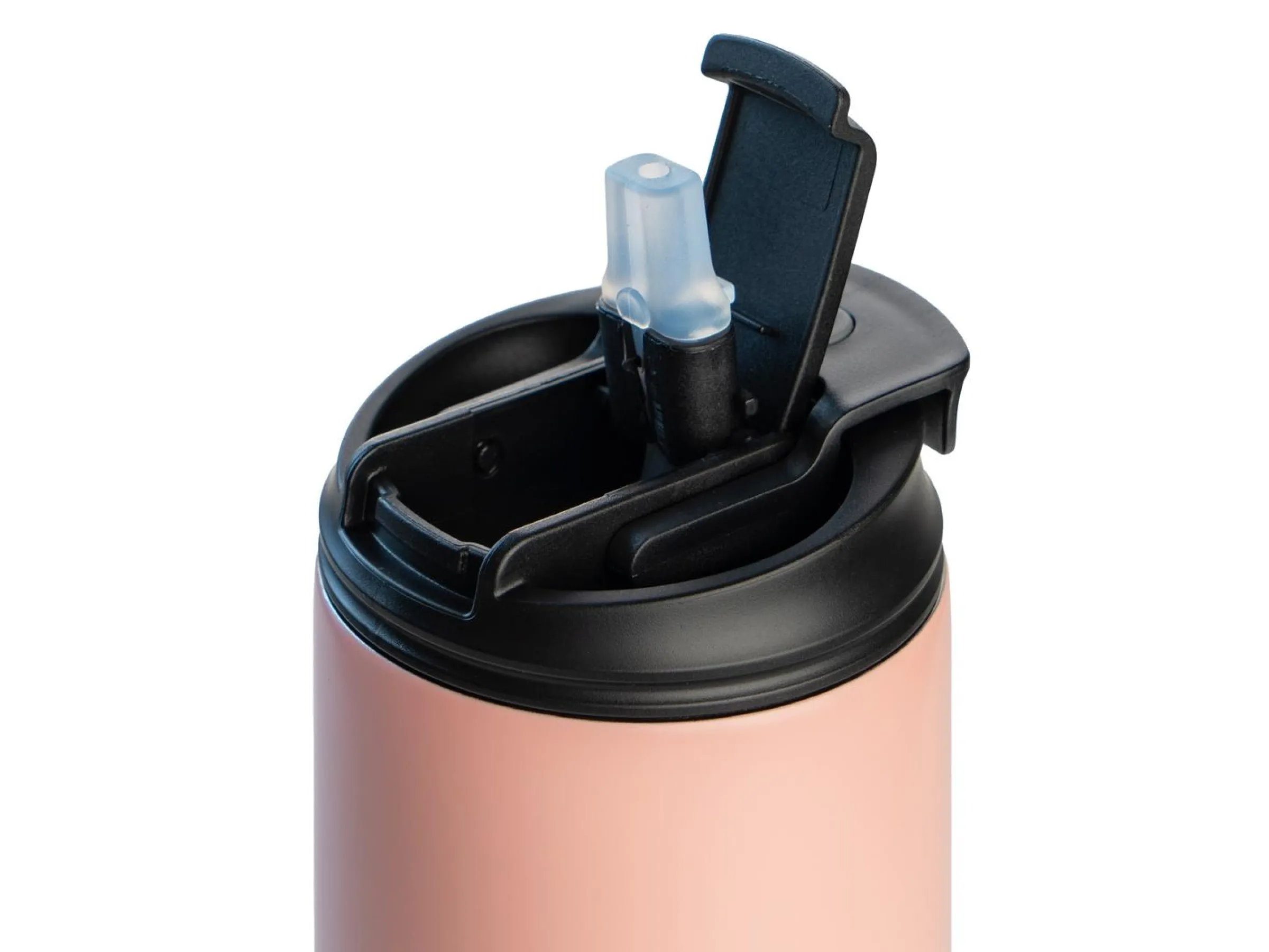 Personlig Termosflaska med Sugrör & Text - 600 ml