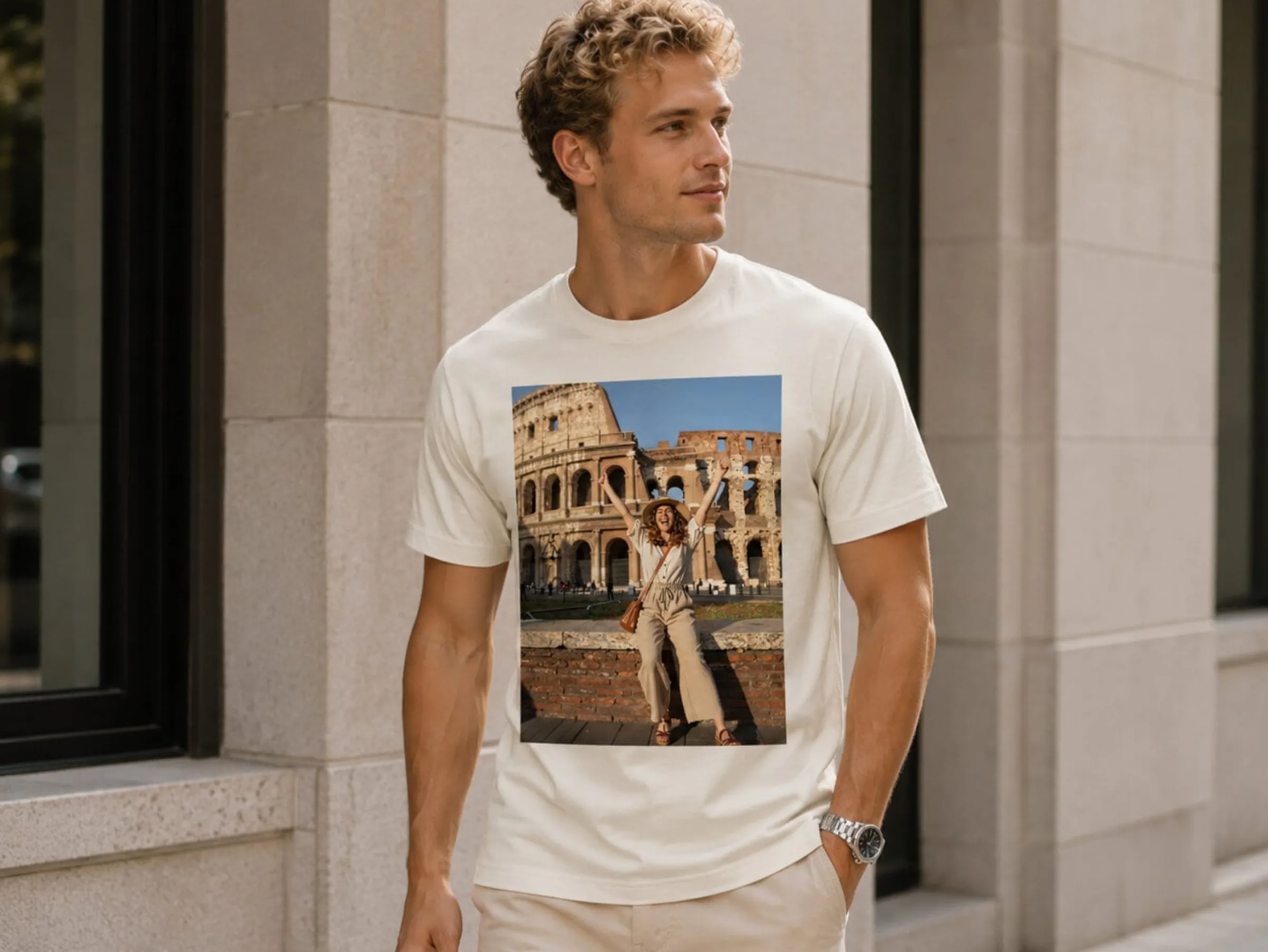 Premium T-shirt med foto