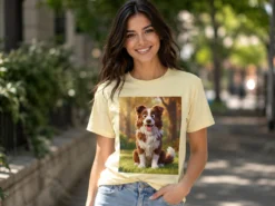 Premium T-shirt med foto - AI-tryck