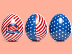 Påskägg med USA-godis