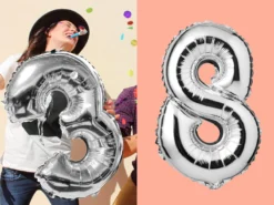 Sifferballong Silver 8