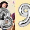 Sifferballong Silver 9