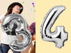 Sifferballong Silver 4