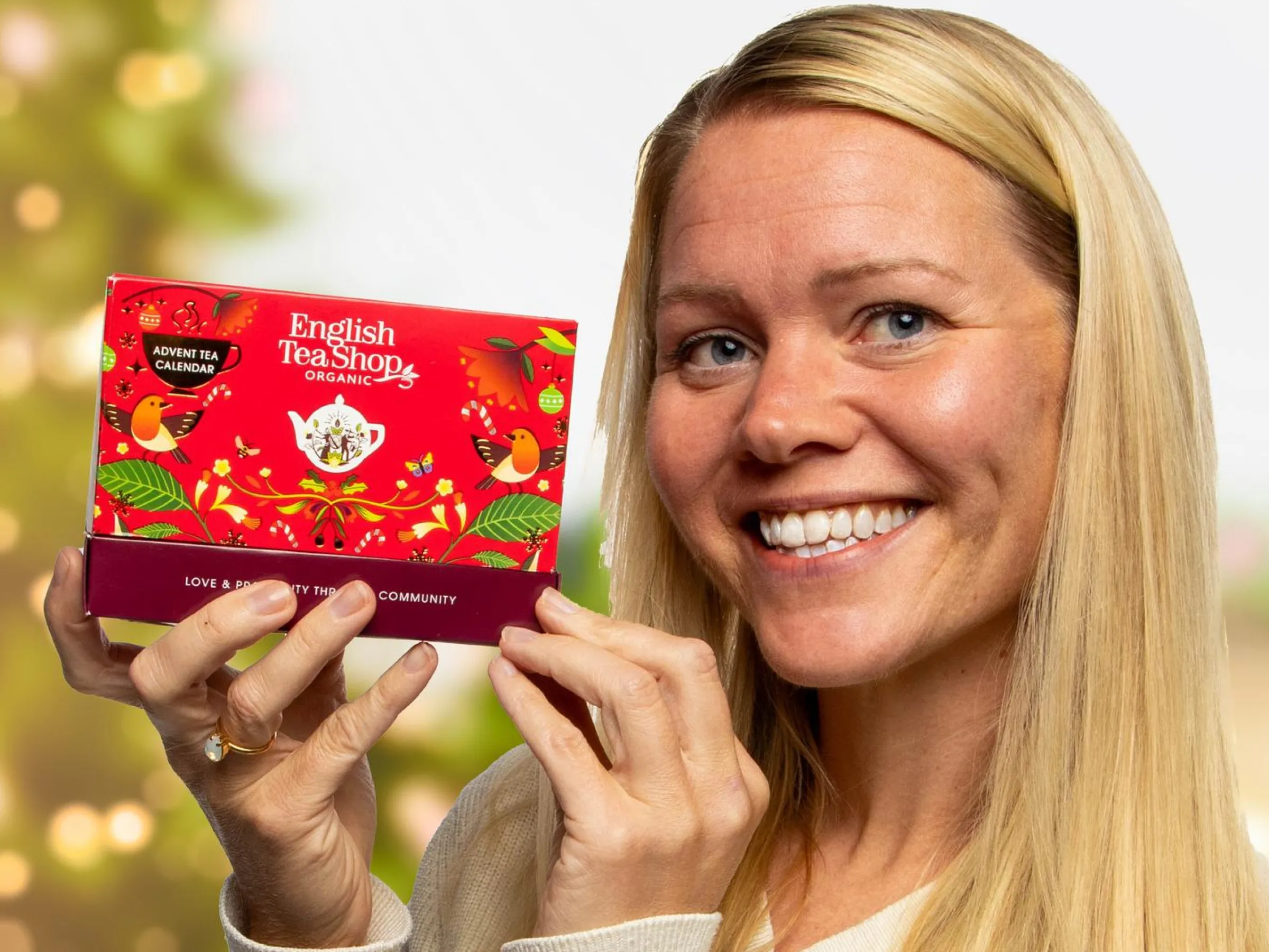 Tekalender Röd Box - English Tea Shop