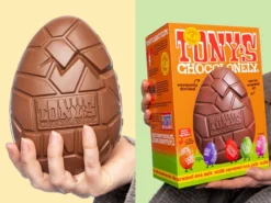 Tony’s Chocolonely Mjölkchoklad med Karamell & Havssalt Påskägg