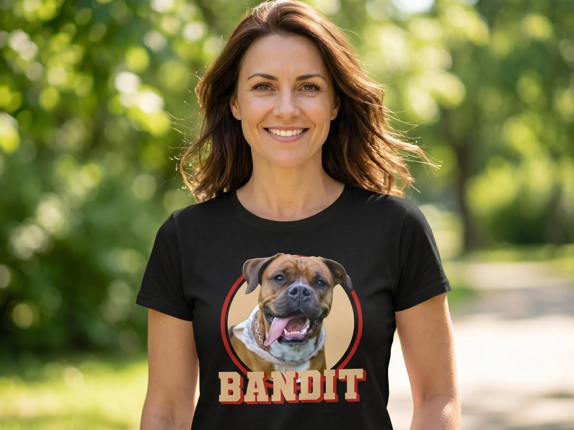 T-shirt med Foto - Retrodesign husdjur