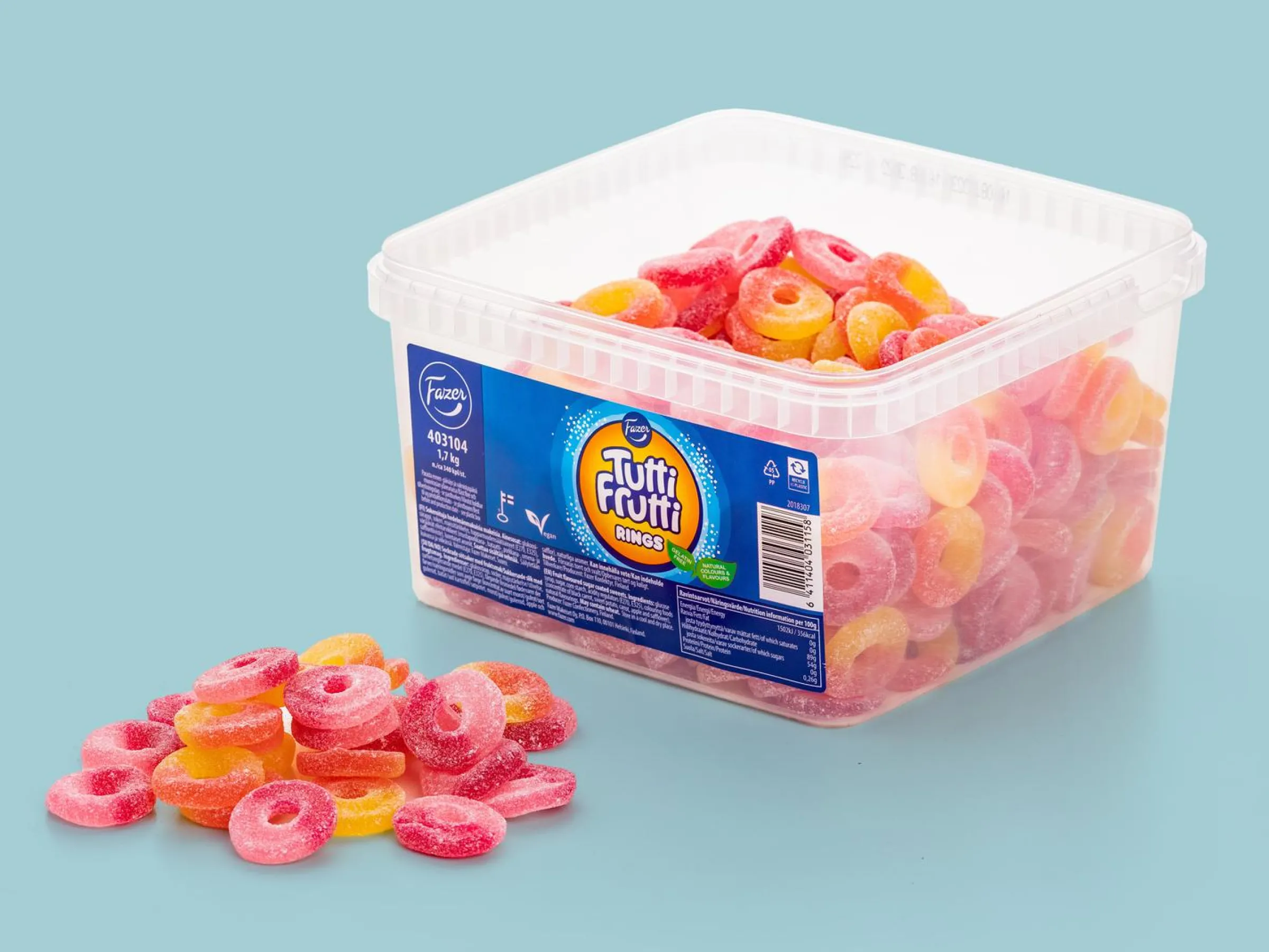 Tutti Frutti Rings Lösgodis 1,7 kg