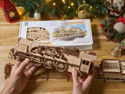 Ugears 3D-pussel i Trä - Tåg
